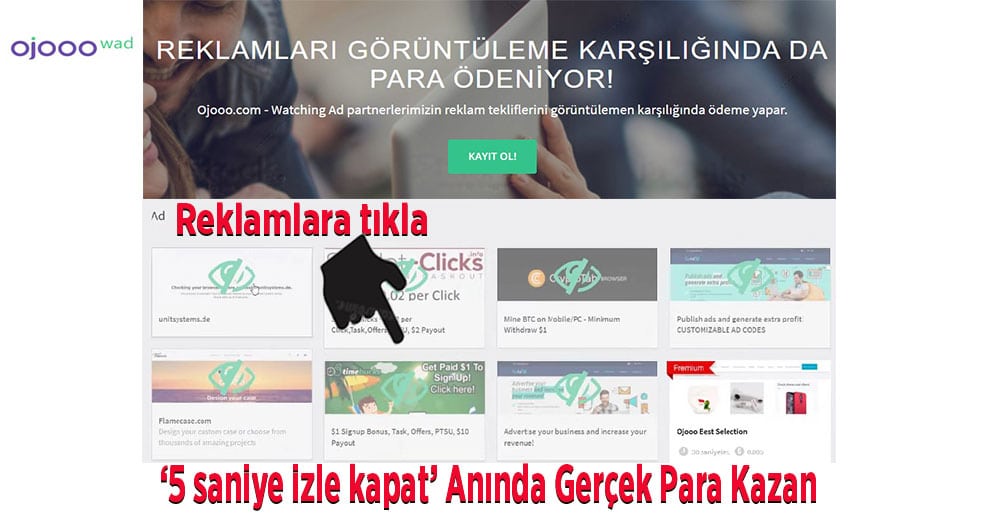 Reklam İzle Gerçek Nakit Para Kazan Siteleri