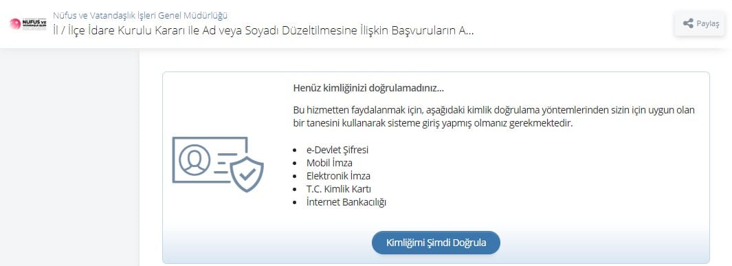 Soyadı Değişikliğinde Nüfus Müdürlüklerinin Yetkisi