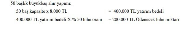 yüzde 50 hayvancılık ve tarım hibesi